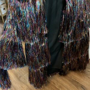 NastyGal Metallic Fringe Jacket